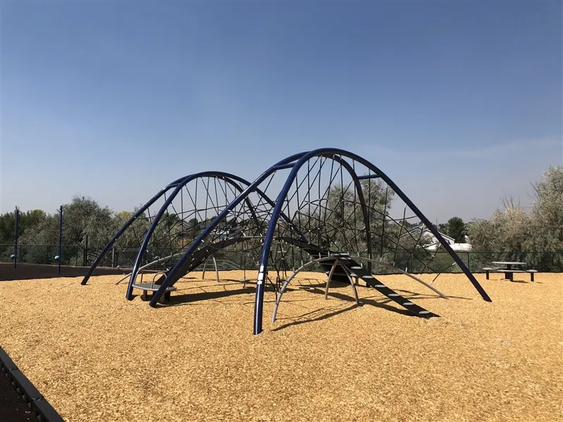 Rope obstacle playground at University School